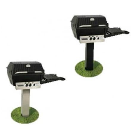 Grandoldgarden Black Painted Steel In-Ground Post GR118323